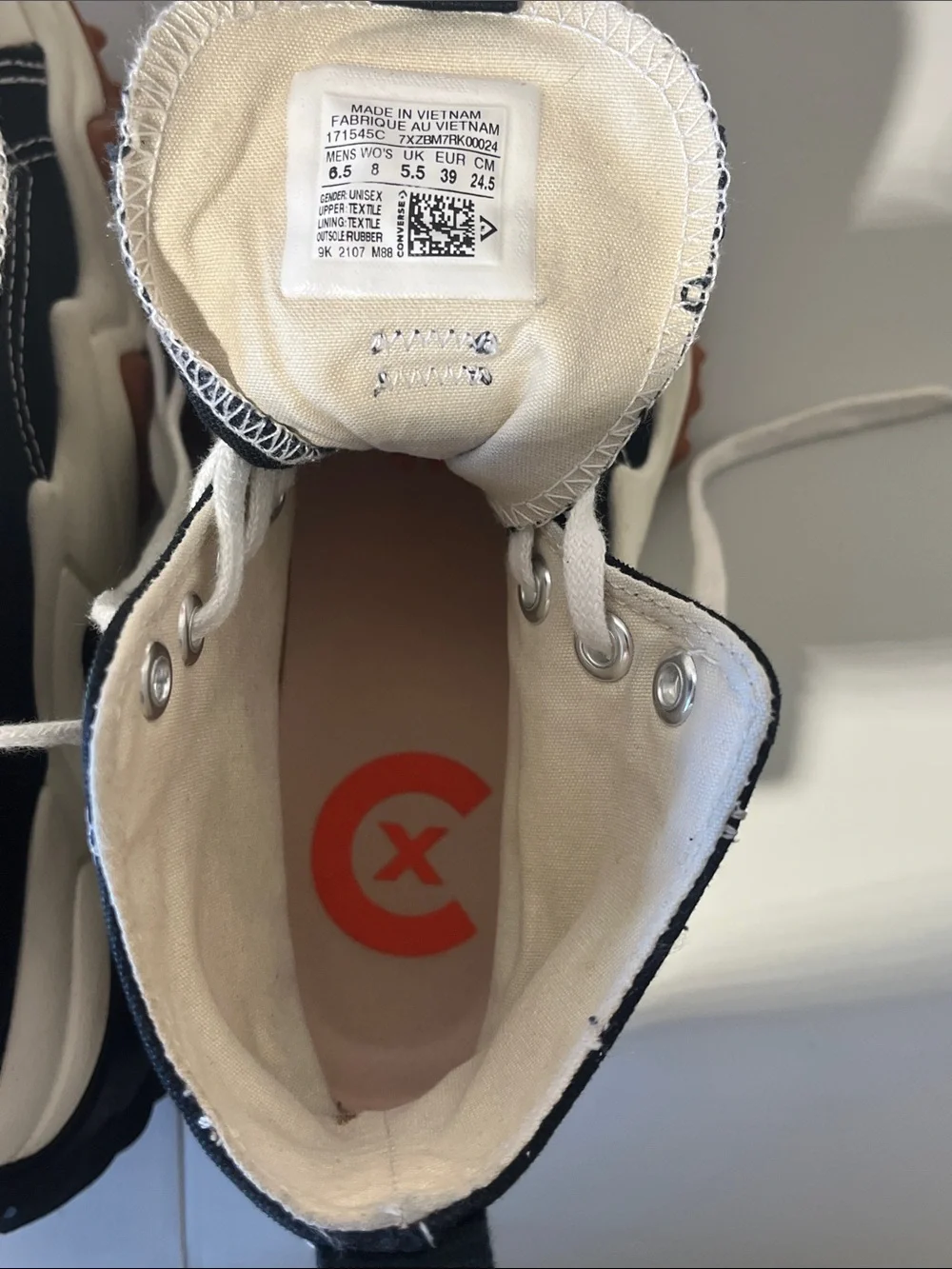 Converse Run Star Motion Black and White High-Top Sneakers - Picture 7 of 14